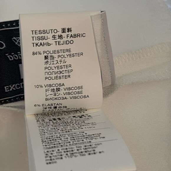 MSGM Cady Sweetheart blouse white long sleeve double crepe cady size 10 US - Picture 14 of 14